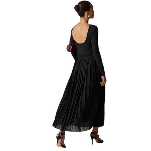 J.Crew Pleated ballet dress in stretch cotton blend Black CF797 size XS NWT - Picture 2 of 6